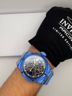 Invicta Celestial Orbitha Automatic Skeleton Watch 45mm Blue 69543 | Grundy Jewelers