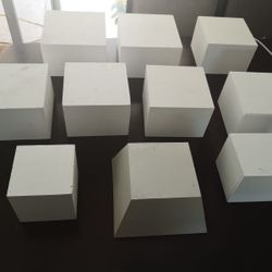 Painted wood boxes for event or decor