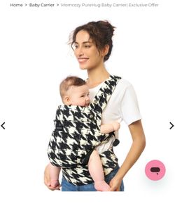 MomCozy Newborn PureHug Carrier ( COTTON-HOUNDSTOOTH)