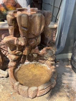 Outdoor Tiered Rock Fountain
