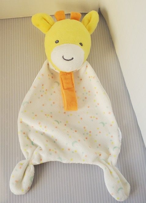 Carter’s Child Of Mine Giraffe Rattle Plush Lovey Pacifier Holder Moon & Stars