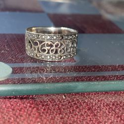 Very nice Sterling silver stamp CWRWC with black mag tight size 7 ring