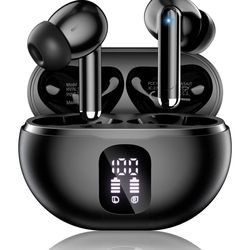 Brand new Wireless Earbuds, Bluetooth 5.4 Headphones with 50H Playback, Deep Bass Stereo Ear Buds Clear Calls with LED Power Display, IPX7 Waterproof,