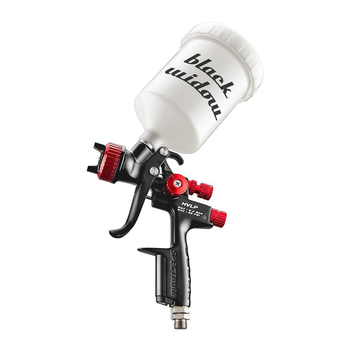 BLACK WIDOW: 20 Oz. Professional HVLP Gravity Feed Air Spray Gun