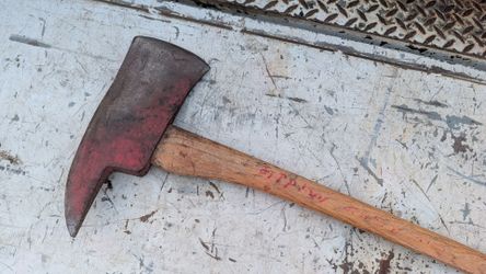 Vintage Mann Fire Axe 12" Lewistown PA 36" handle