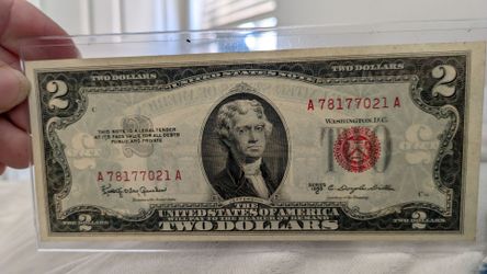 1953 Series C $2 Red Seal US Note
