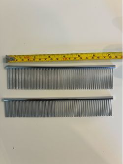 Set of 2 Stainless Steel Pet Grooming Combs