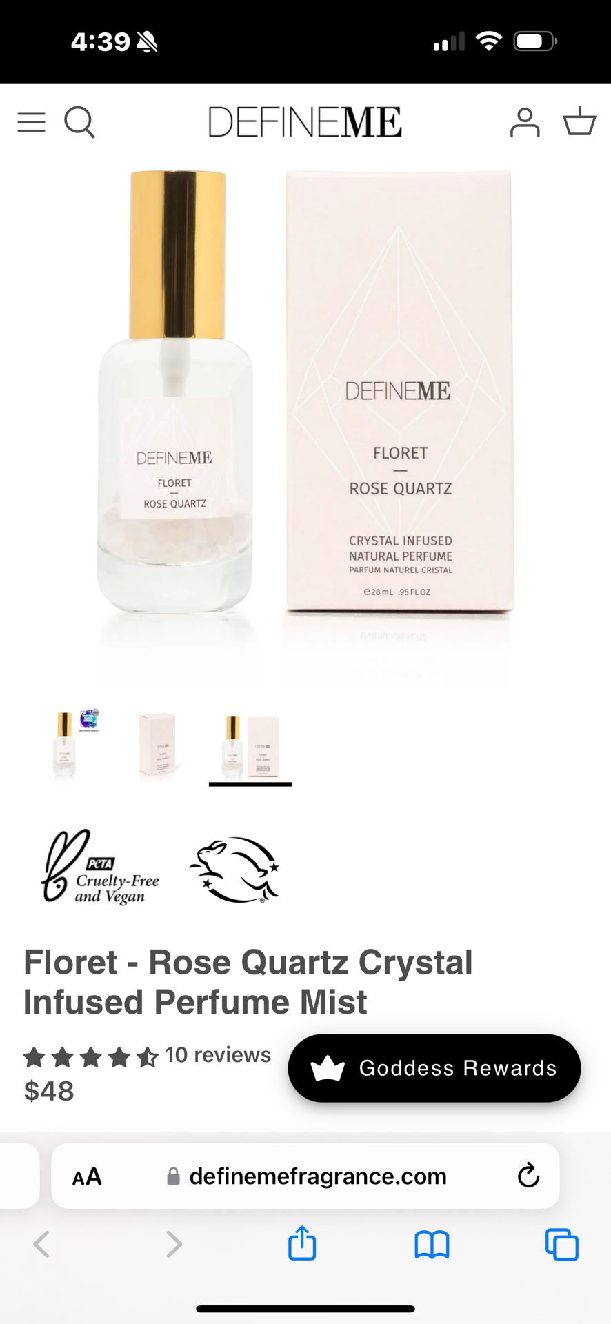$50 DefineMe Rose Quartz Perfume