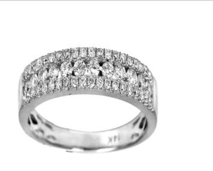 Ring white gold 14k 2.5g and diamonds 0.75ctw whole sale. Stefano Andolfi jewelry in the box new!