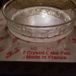 Princess house round crystal pan