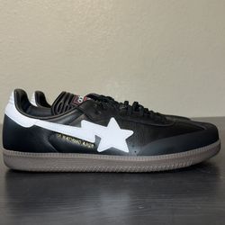 Mens BAPE x adidas Samba 'Black White Gum' Size 13