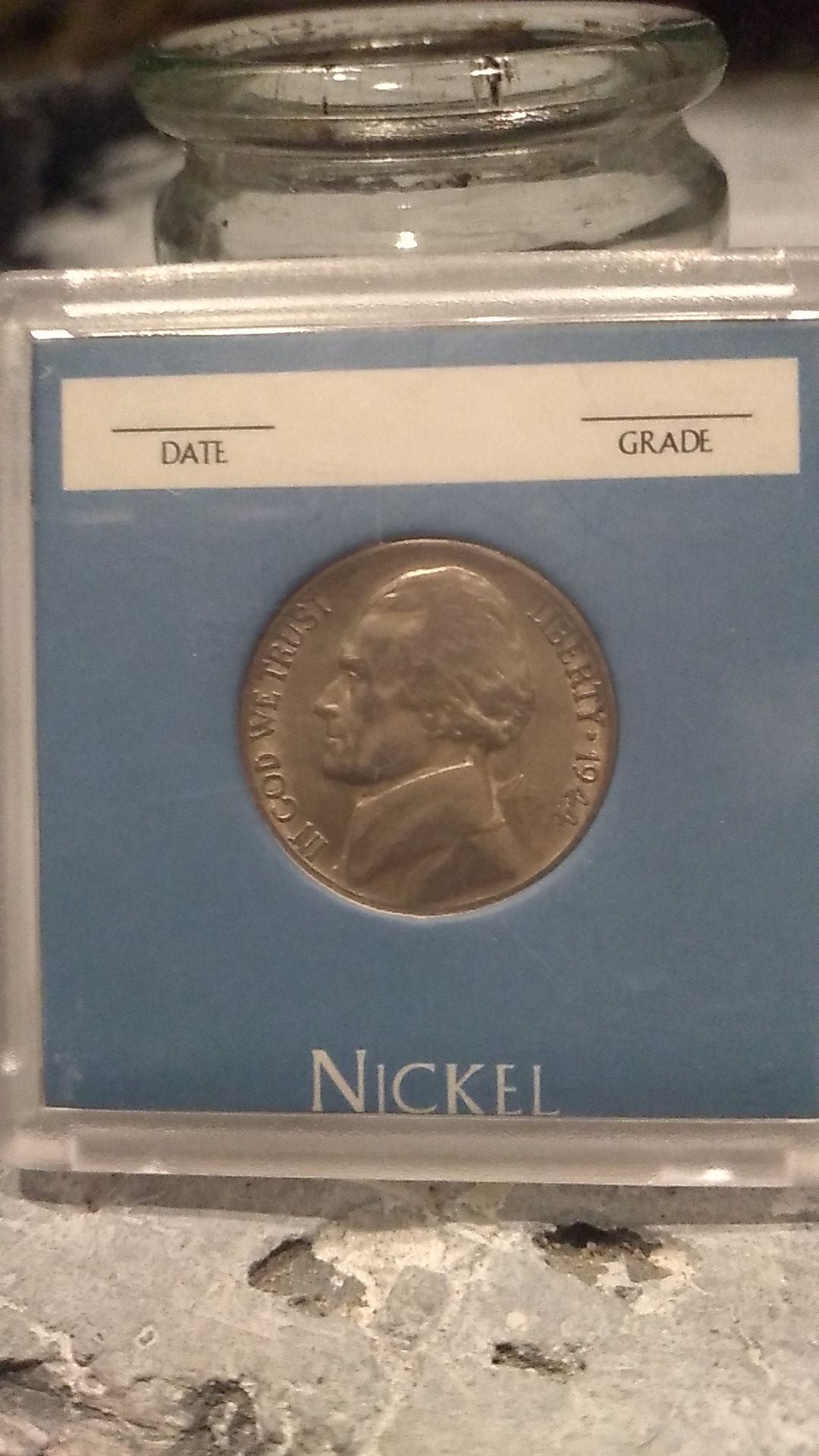 1944 S Nickel in Case