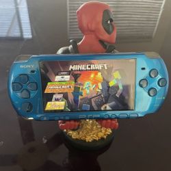 PSP 3000 With Games Light Blue Look At Analog Stick But Still Works Well Has Charger And EVERYTHING you Need