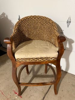 High wood chair