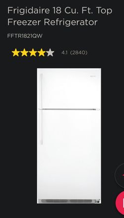 Frigidaire  FFTR1821QW3 White Refrigerator 