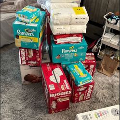1,500 Diapers For 300$ Size N ,1 ,2