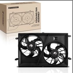 A-Premium Engine Radiator Cooling Fan Assembly Compatible with Select Chevrolet & GMC & Buick & Saturn Models - Traverse 2009-2017, Acadia 2007-2016, 