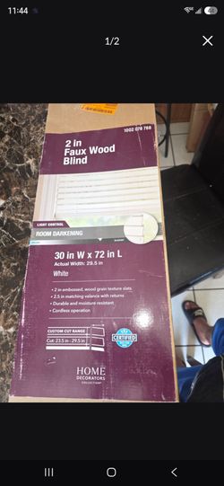Home Decorators 2in Faux Wood Blind 30x72 White