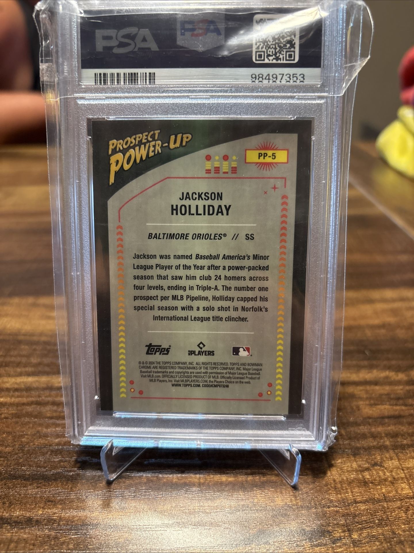 2024 Bowman Prospect Power Up Jackson Holiday