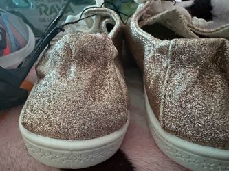 Gold Glitter Slip-On Sneakers size 5