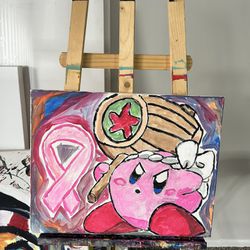 Cancer Awareness Kirby Painting 14x18