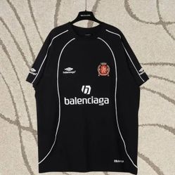 Balenciaga Men's Short Sleeve Black