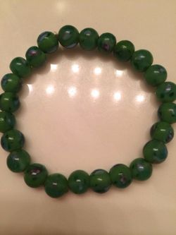 Jade bead elastic bracelet