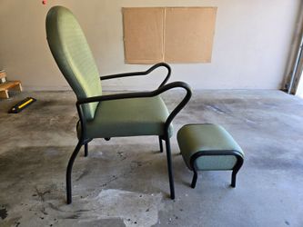 Chair and foot rest - mobility challenged