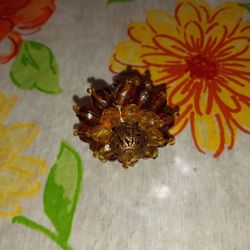 Yellow Orange Flower Ring