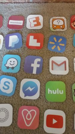 25 APP STICKERS SET "A"