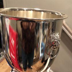 Vintage Barware Footed Ice Bucket Silver plated Lions Handles