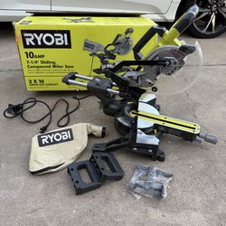 RYOBI 10 Amp Corded 7-1/4 in. Compound Sliding Miter Saw
