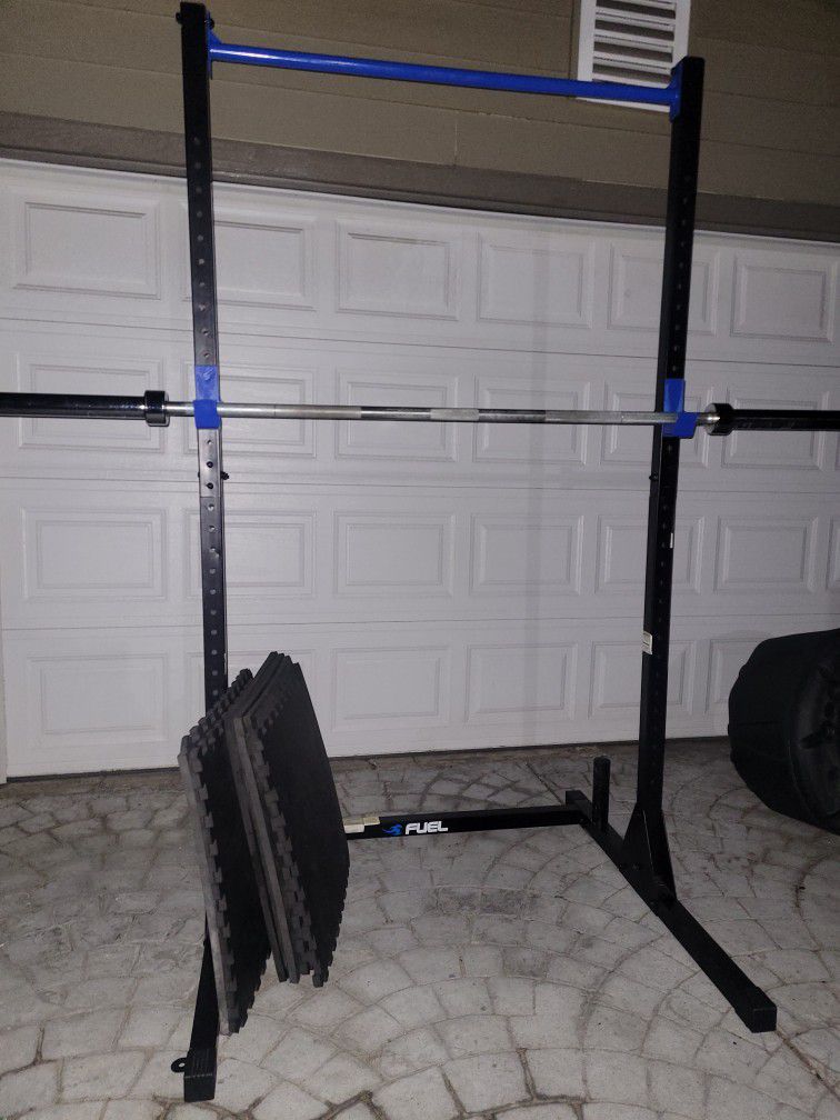 squat Bench Press Rack n weights