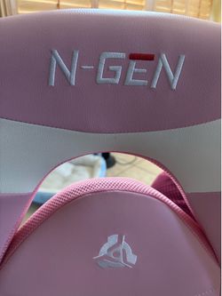 N-GEN Pink and White Gaming Chair