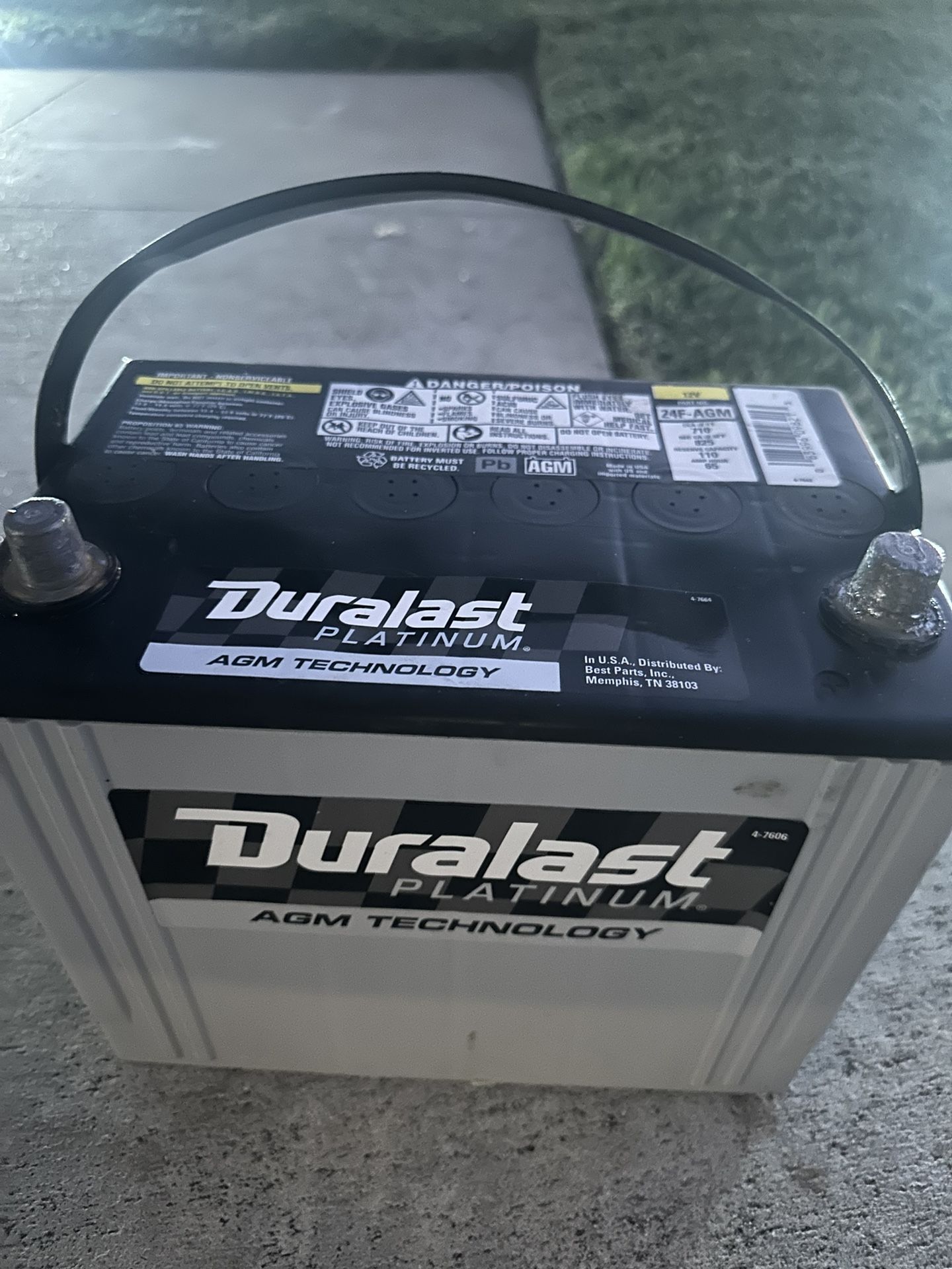Duralast Platinum AGM Battery BCI Group Size 24F 710 CCA 24F-AGM