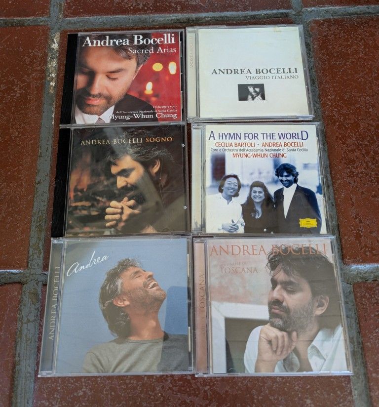 Andrea Bocelli 6 Album Lot On CD
