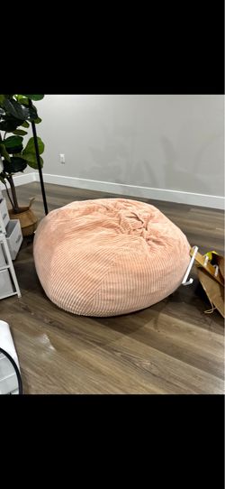 Large coral/pink bean bag