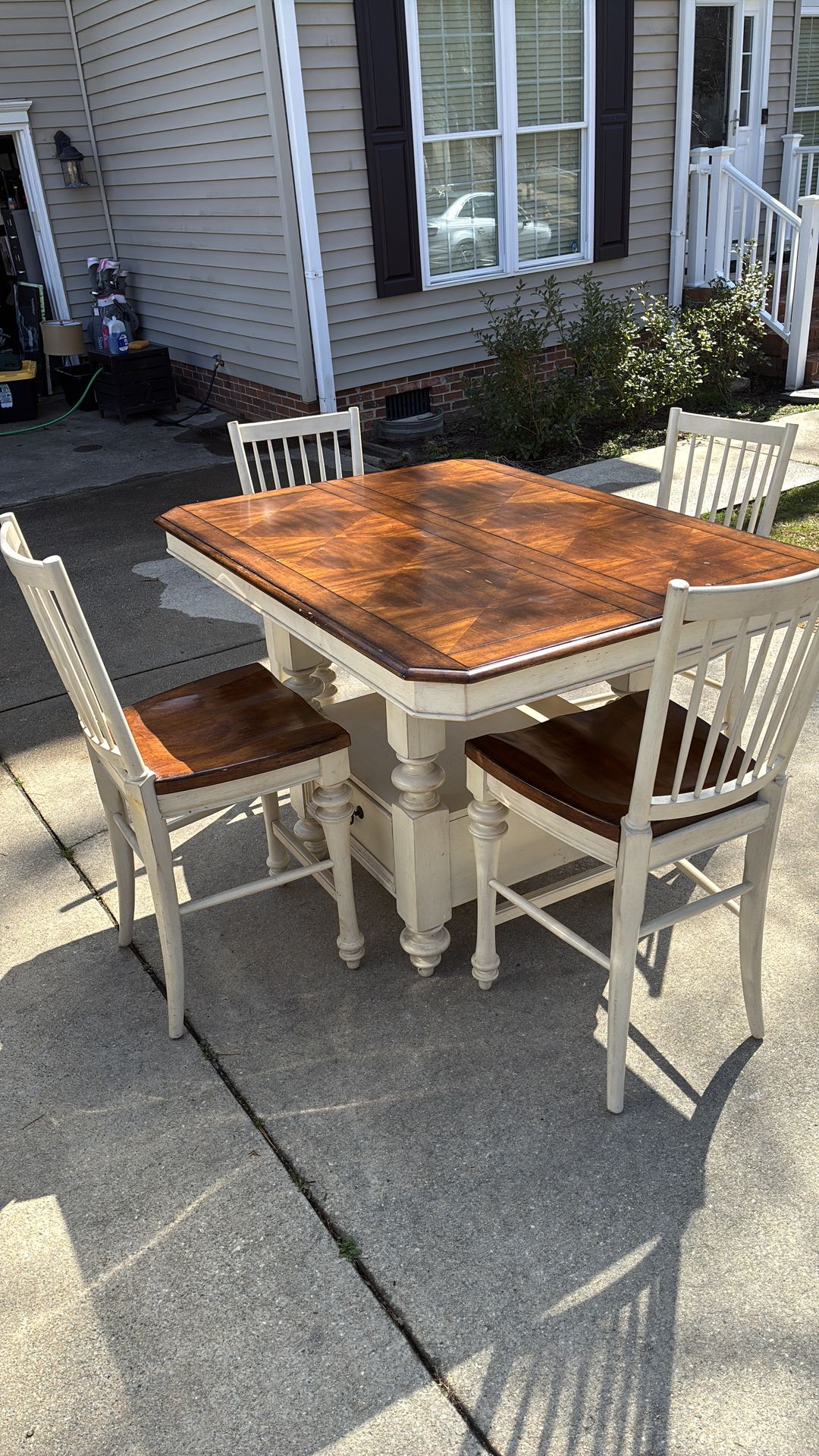 54”x40”x36” solid wood dining table farmhouse style