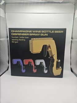 Champagne Gun - Lightweight Plastic Sprayer, Adjustable rubber plug,  Easy Clean & Reusable, Safe Beer Shooter for Birthdays, Weddings