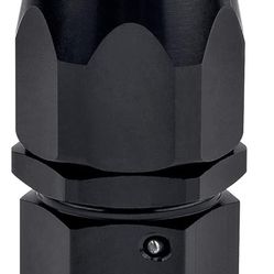 Hose end fitting straight swivel for CPE braided hose black