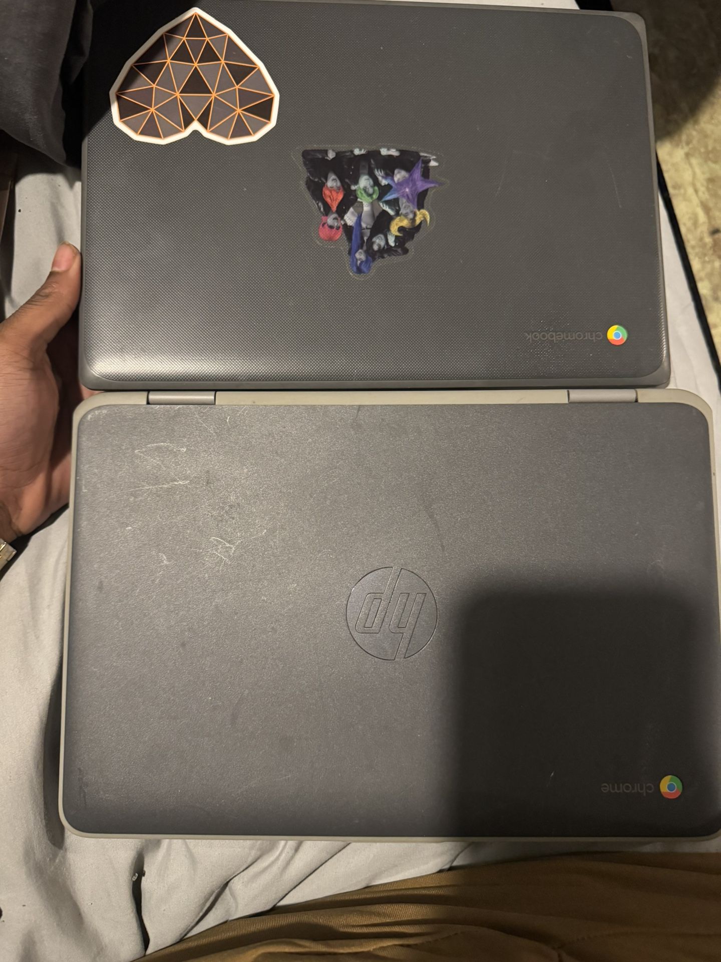 Two HP Chromebooks