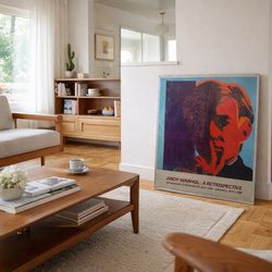 Rare Vintage Andy Warhol MoMA 1989 Mounted Poster