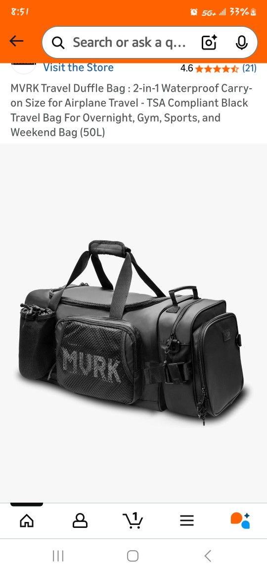 MVRK DUFFLE BAG