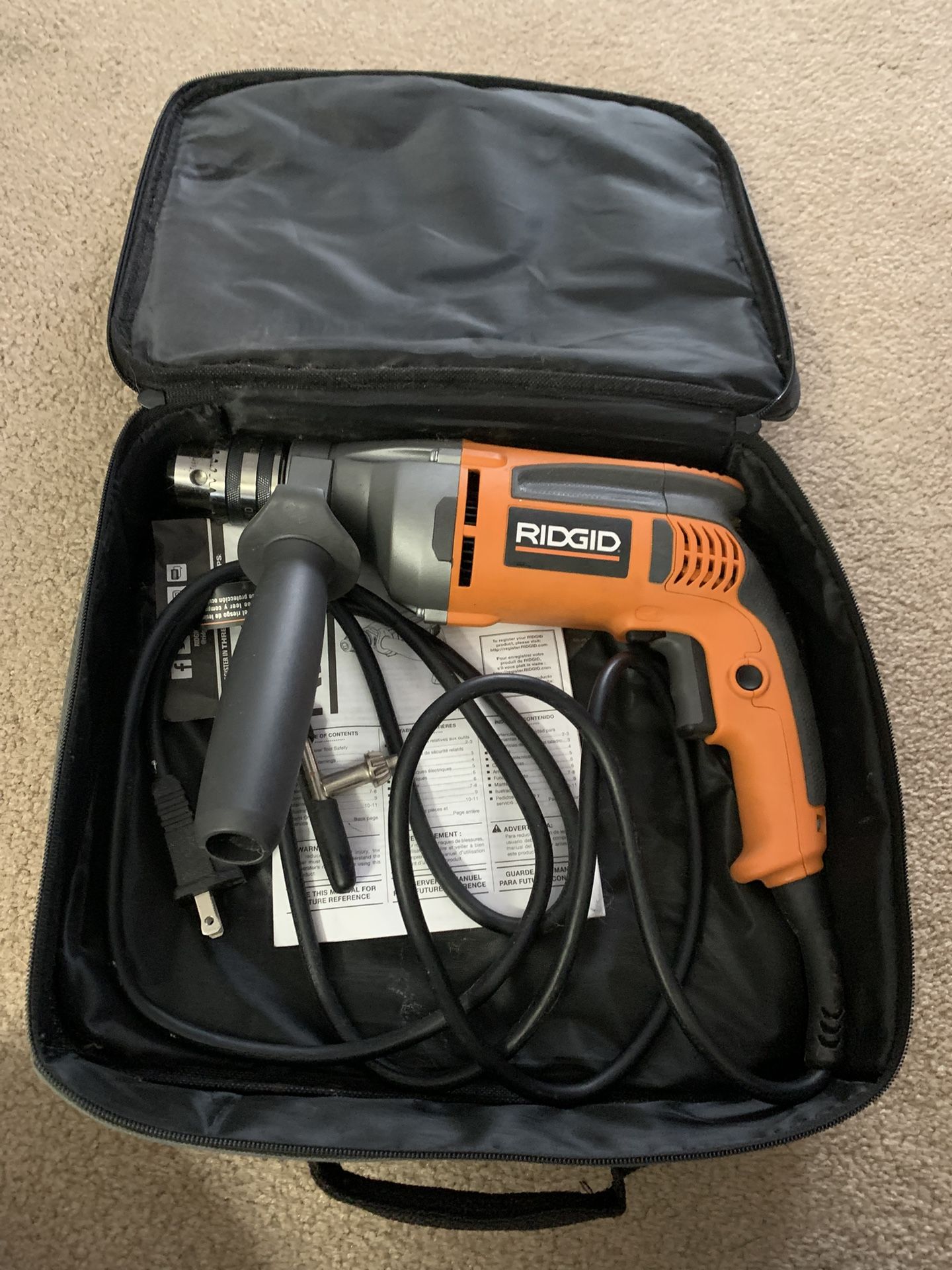 Rigid 1/2” corded Electric Drill