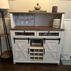 White Bar Cabinet 