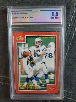 Peyton Manning 2000 Score  Graded 9.5 Gem Mint Football Card