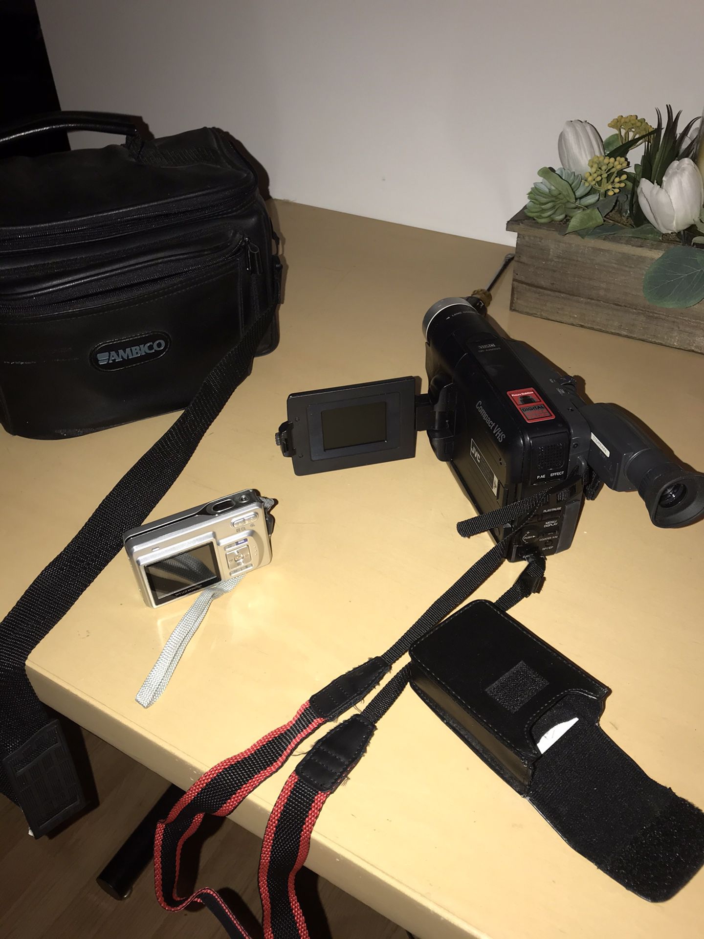 JVC Camcorder and Vivitar Digital Camera