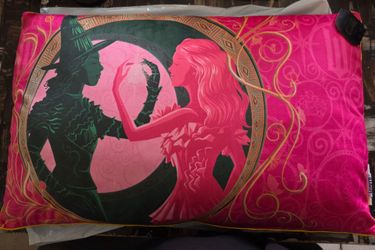 Universal Studios Wicked Pink Green Minalima Elphaba Glinda Long Throw Pillow