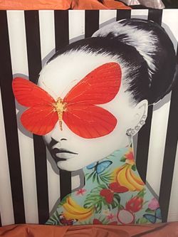Blindfull by Jodi P Empire Art Direct aka blinded by butterfly on the wall