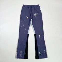 Gallery Dept Lettering Logo Splatter Trousers Mens Navy